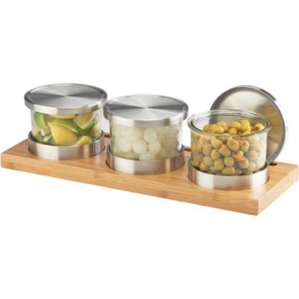 Cal-Mil Bamboo Jar Display with Notched Lid 16